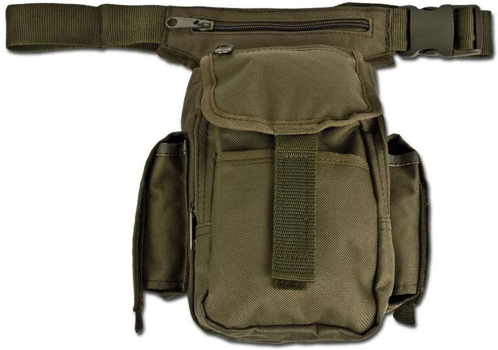 Olive Green Waist Shoulder Hip Bag Multi Pack Belt Pouch Hiking Travel