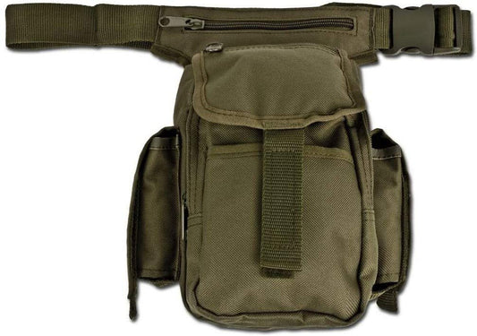 Olive Green Waist Shoulder Hip Bag Multi Pack Belt Pouch Hiking Travel