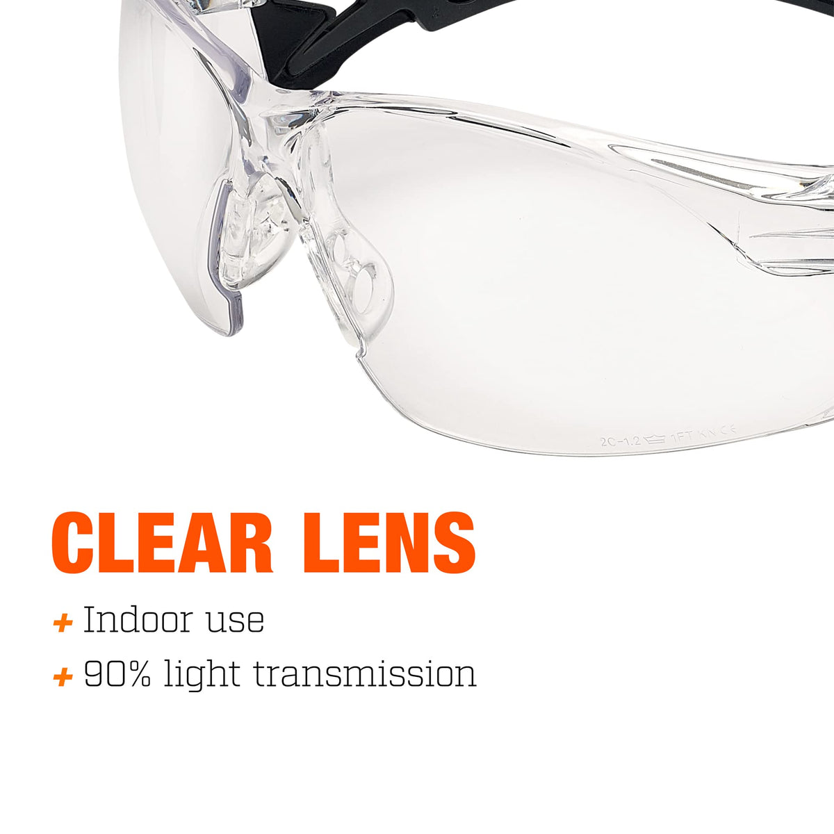 Mil-Tec Clear Safety Goggles Bollé Bssi Rush+ Black