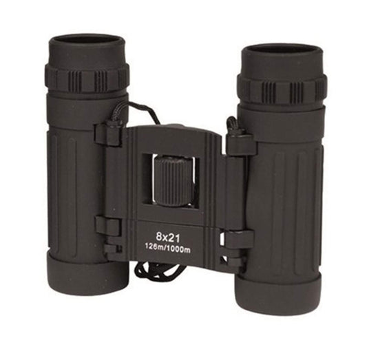 Mil-Tec Binoculars Black – Unisex One Size Outdoor Hiking Camping Optics