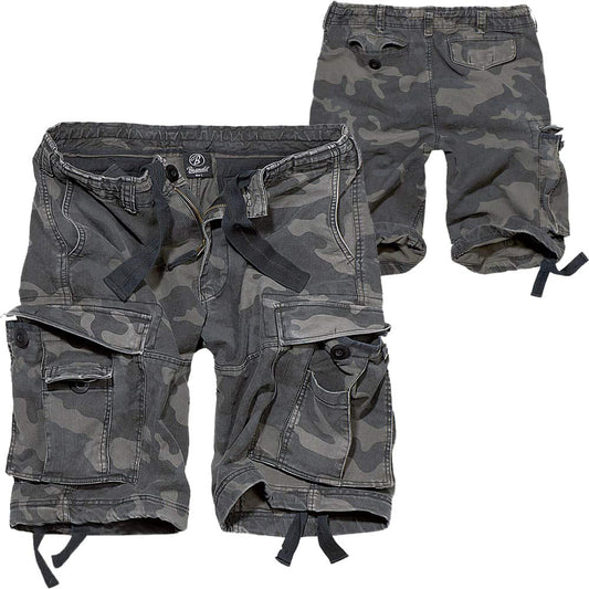 Brandit Men’s Cargo Shorts Vintage Classic 2002 Dark Camo – Military Army Shorts XXL
