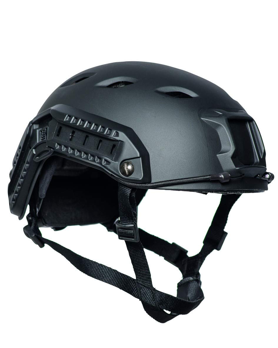 Mil-Tec US Paratrooper Helmet – Black Repro with Rail System