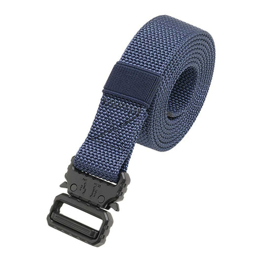 Brandit Unisex Tactical Belt Navy – Adjustable Military Webbing Belt
