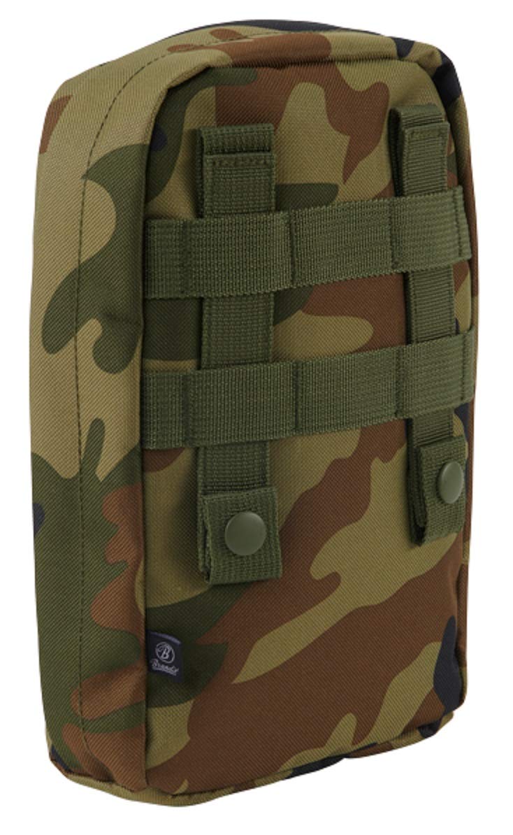 Brandit MOLLE Snake Pouch – Woodland Camo, Tactical Utility Accessory Bag