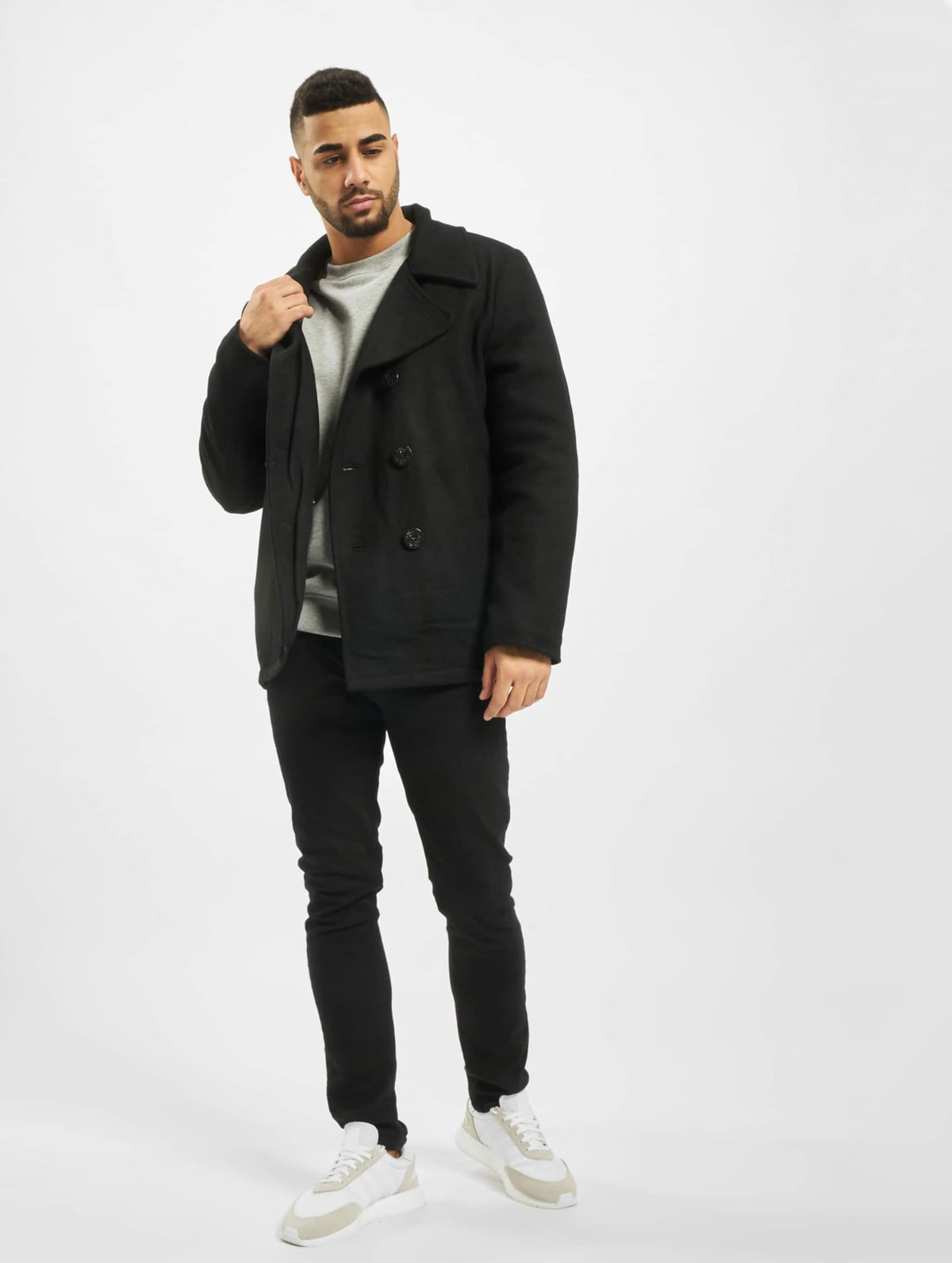 Brandit Pea Coat Black