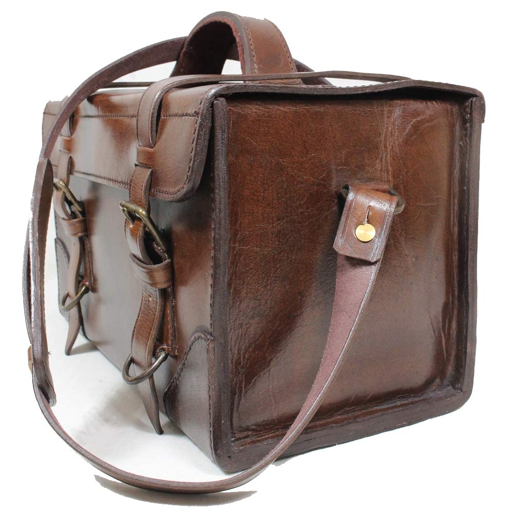 Mil-Tec Leather Belt with Strap Brown