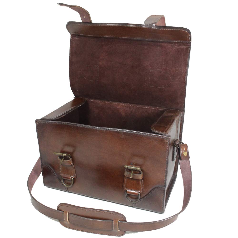 Mil-Tec Leather Belt with Strap Brown