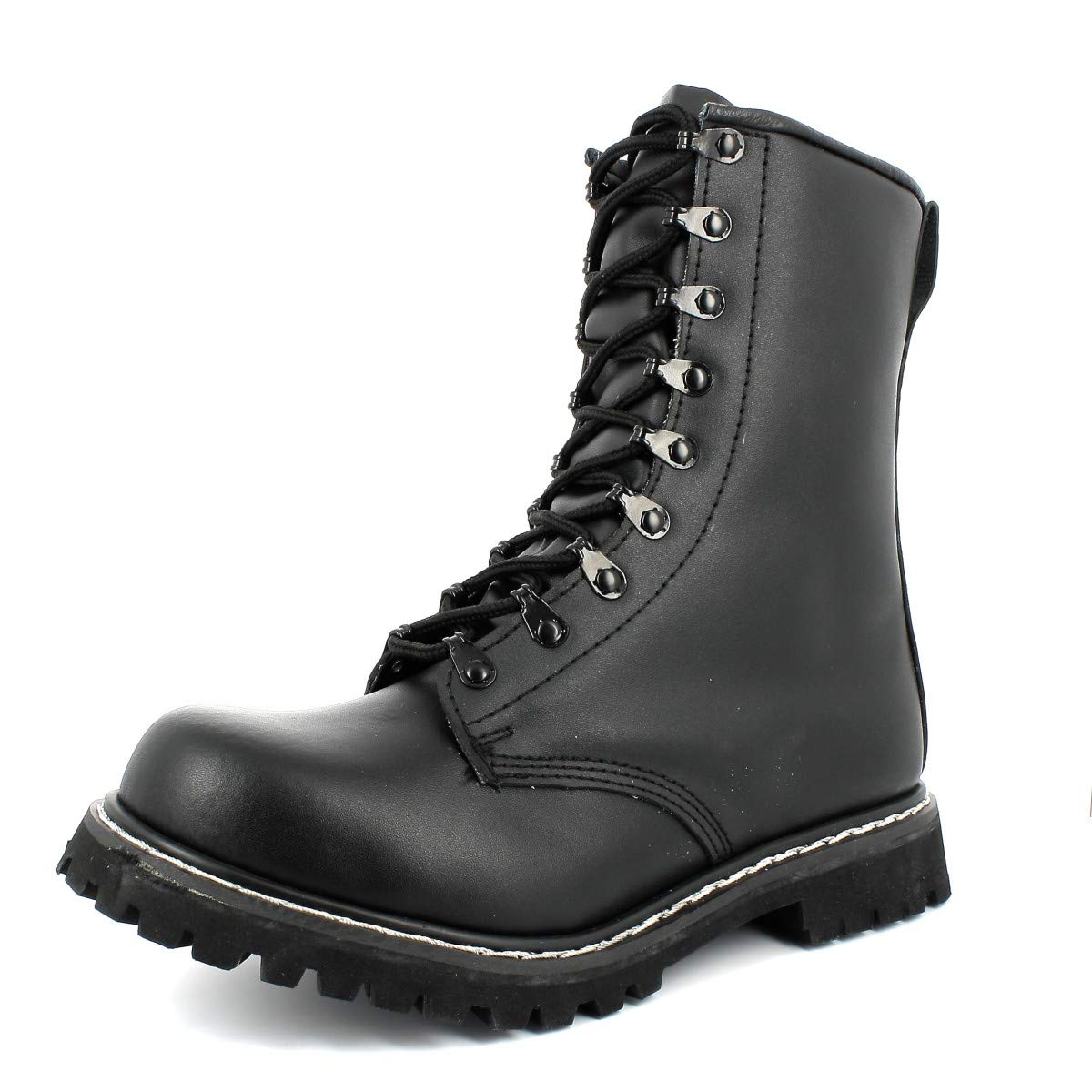 Mil-Tec Para Leather Boots with Toe Cap Black