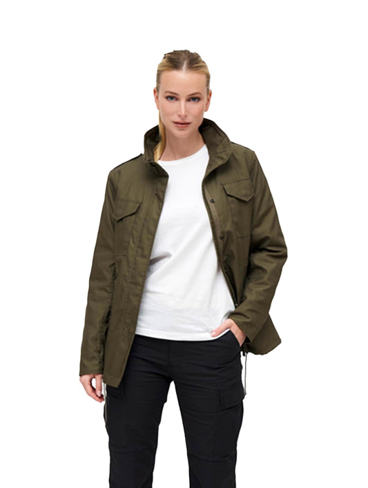 Brandit Women’s M65 Standard Winter Jacket – Olive Army Style Parka, Size S