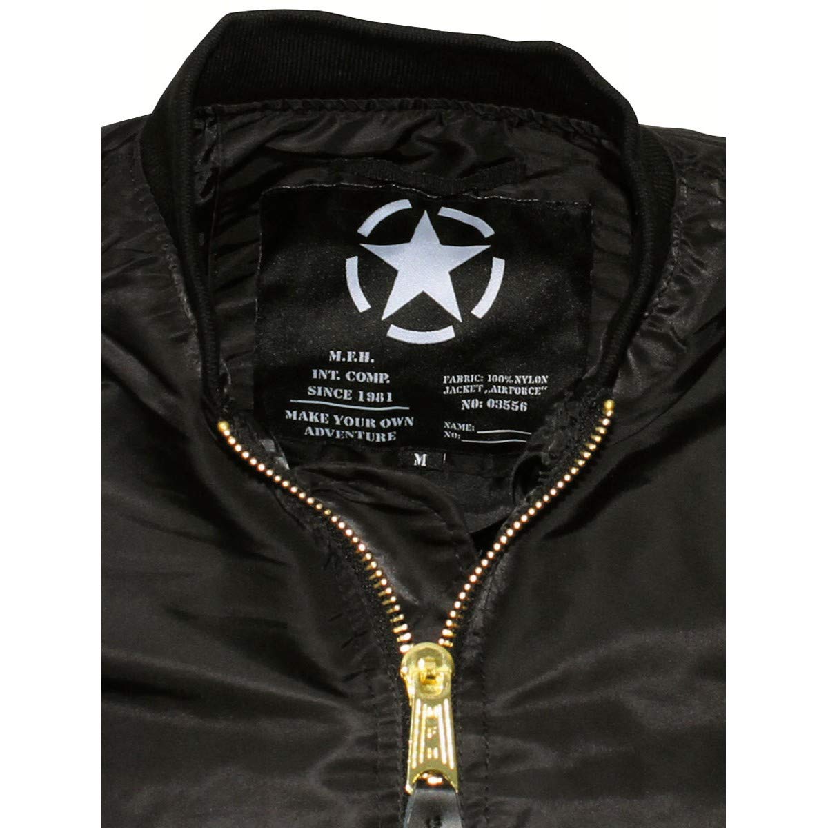 MFH US Airforce Jacket MA1 Black