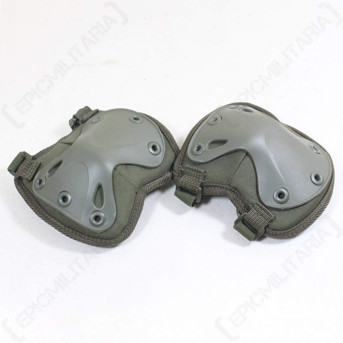Mil-Tec Angled Elbow Pads – Olive Tactical Protective Gear