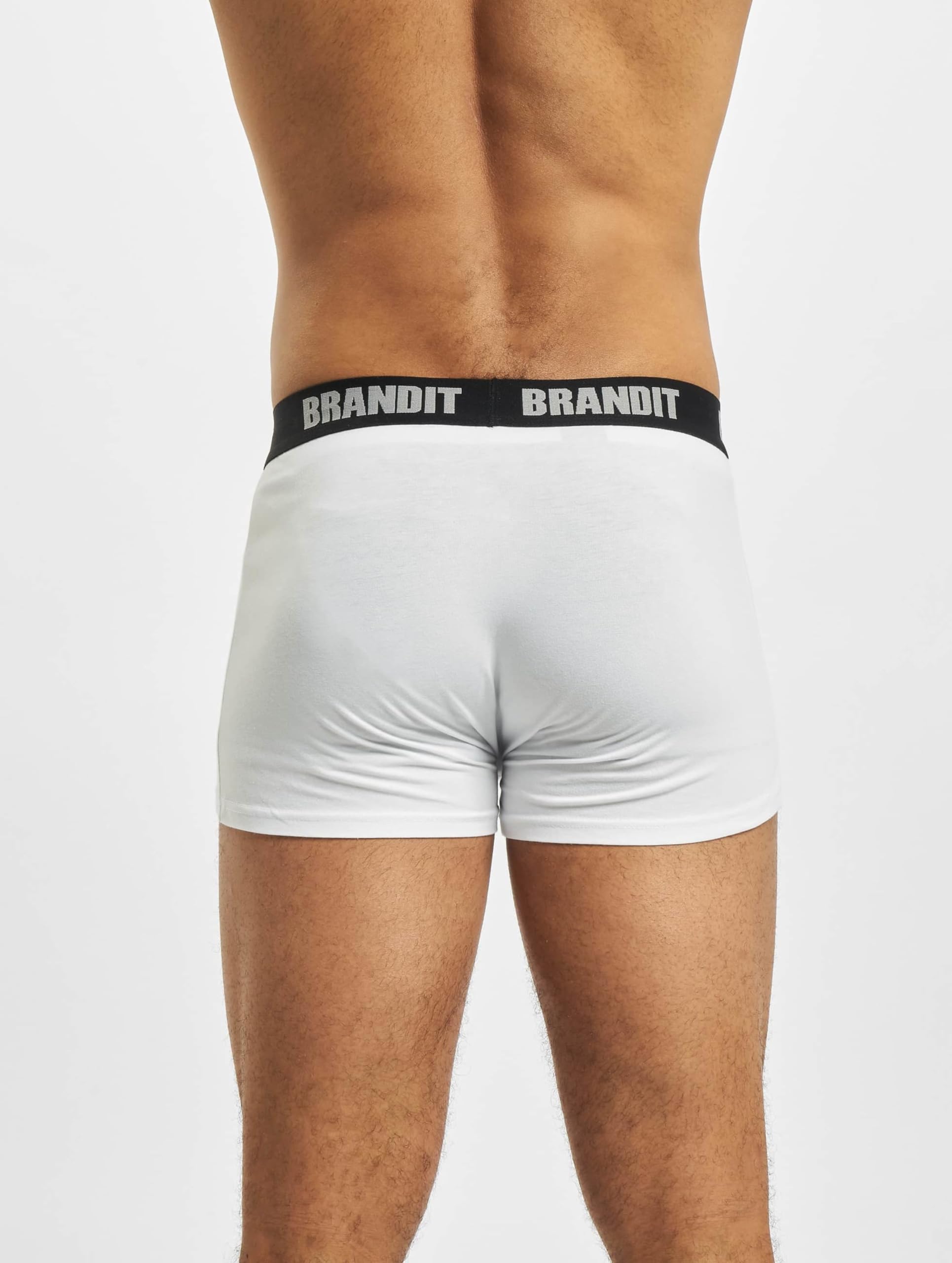 Brandit Men’s Boxer Shorts Logo 2-Pack White/Black 3XL – Cotton Underwear