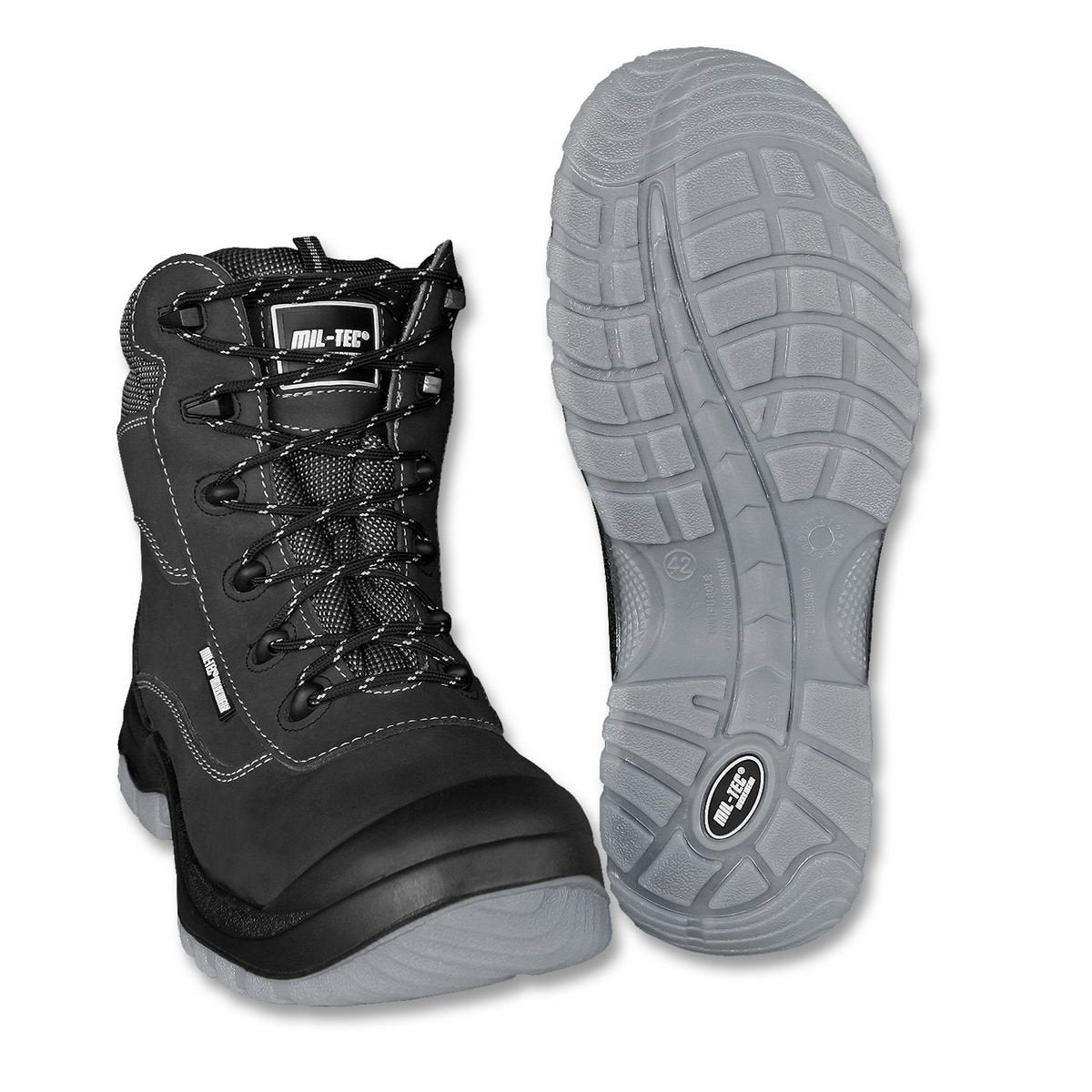 Mil-Tec High Work Boots with Plastic Toe Cap