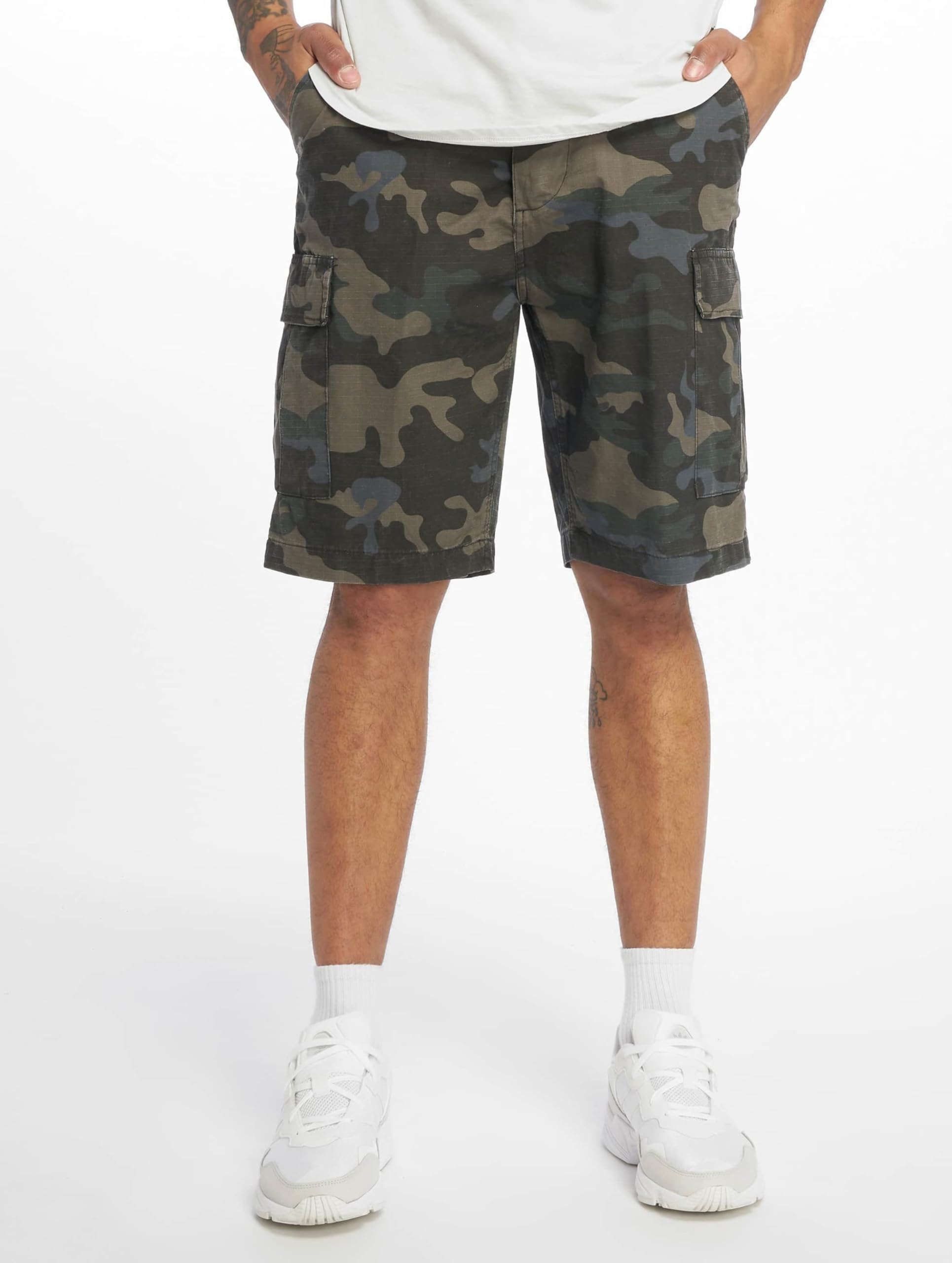 Brandit Men’s BDU Shorts Dark Camo – Vintage Military Cargo Shorts 7XL