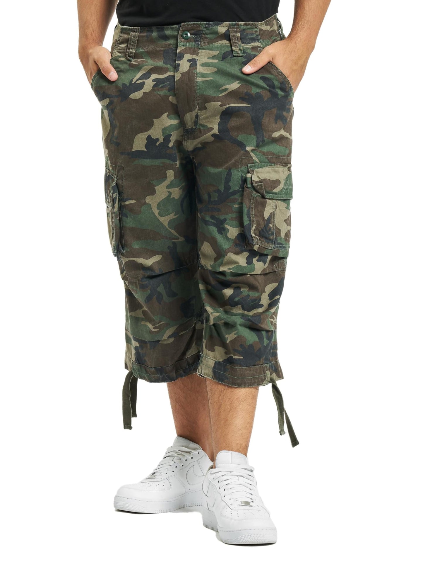 Brandit Men’s Urban Legend 3/4 Shorts Olive – Vintage Military Cargo Shorts