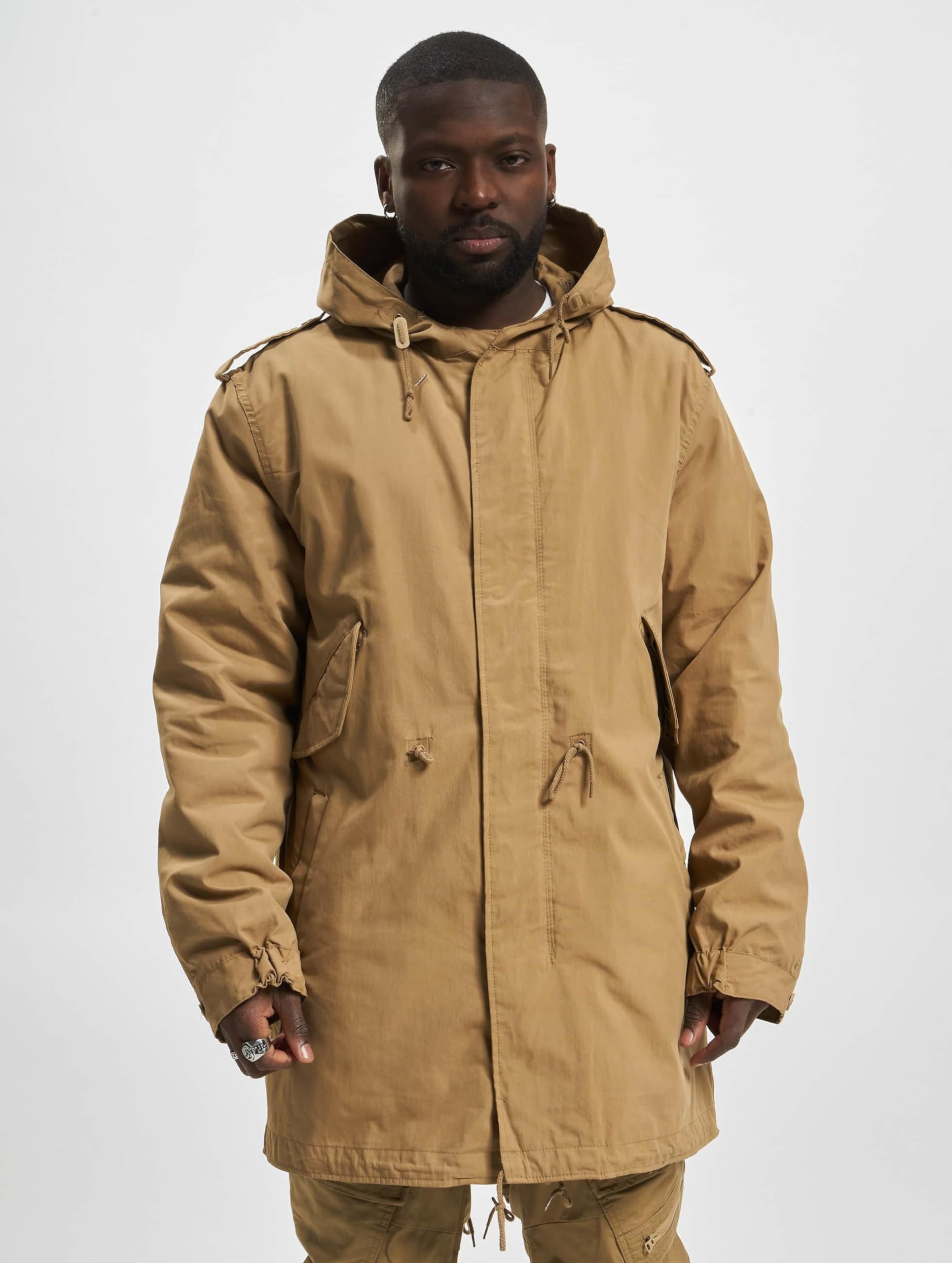 Brandit Men’s Parka Coat Camel – Military Style Winter Jacket XL