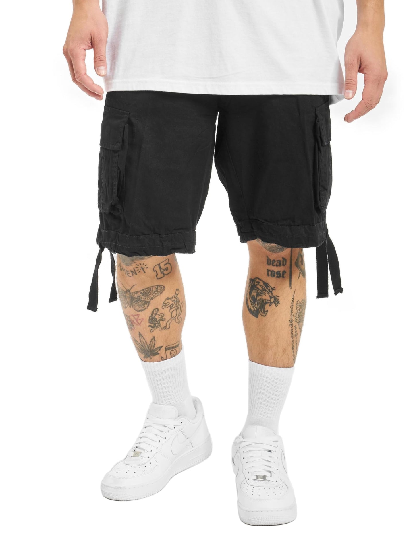 Brandit Men’s Urban Legend Shorts Black – Vintage Military Cargo Shorts S