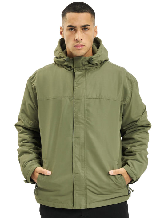 Brandit Men’s Windbreaker Front Zip – Waterproof Outdoor Jacket Olive Size XL
