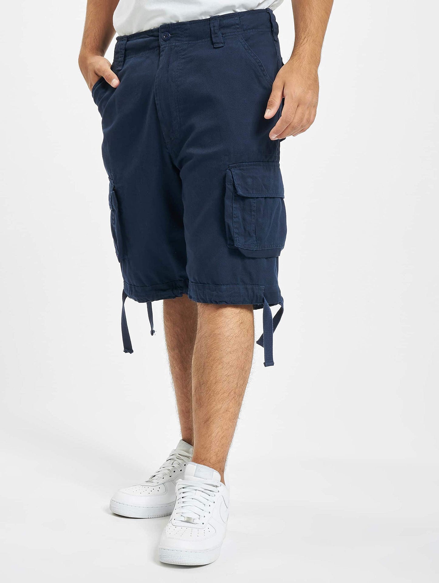Brandit Men’s Urban Legend Shorts Navy – Vintage Military Cargo Shorts L
