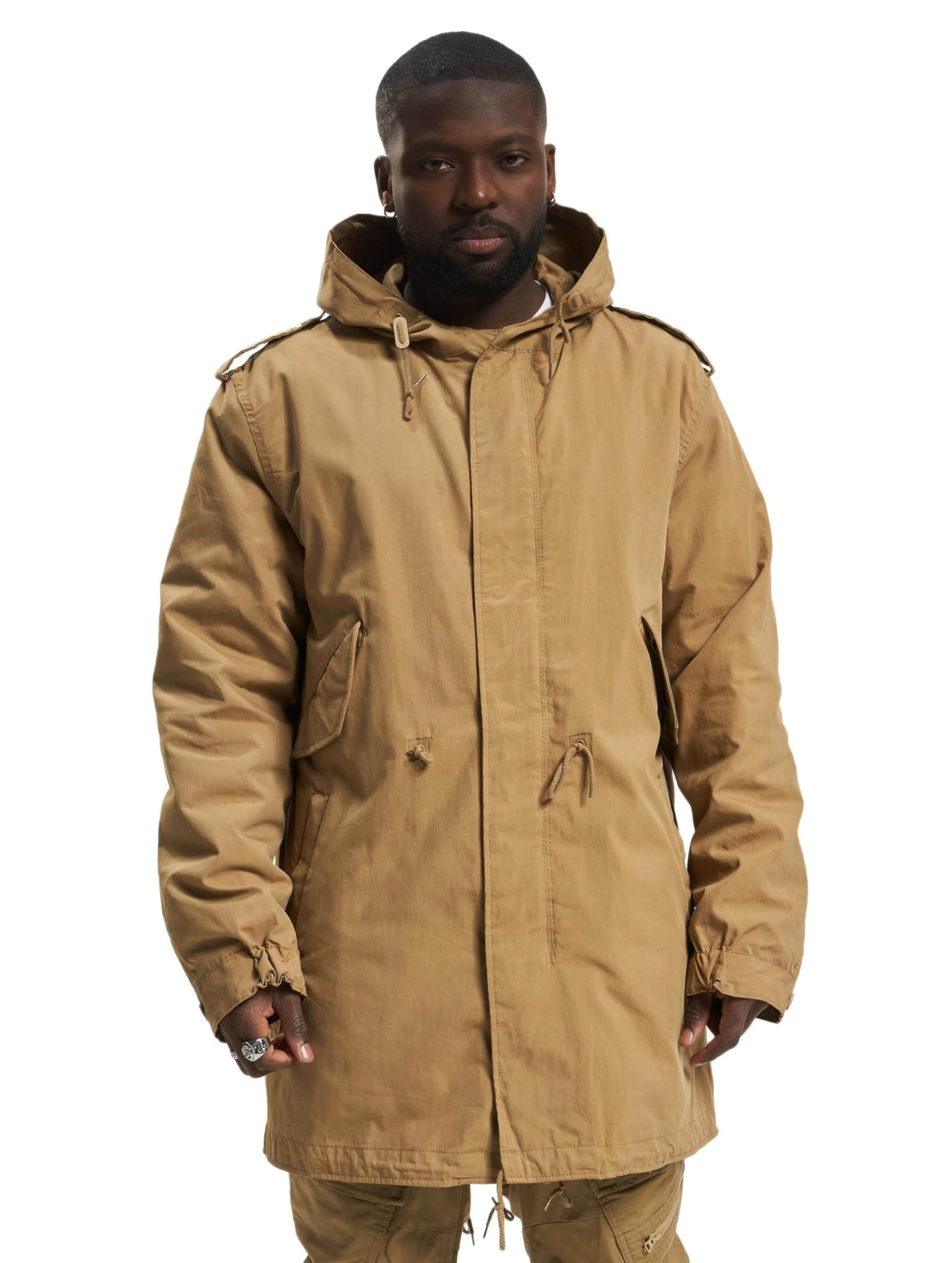 Brandit Men’s Parka Coat Camel – Military Style Winter Jacket XL