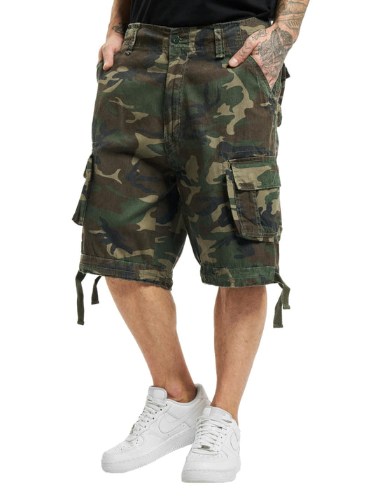 Brandit Men’s Urban Legend Shorts Woodland – Vintage Military Cargo Shorts 6XL