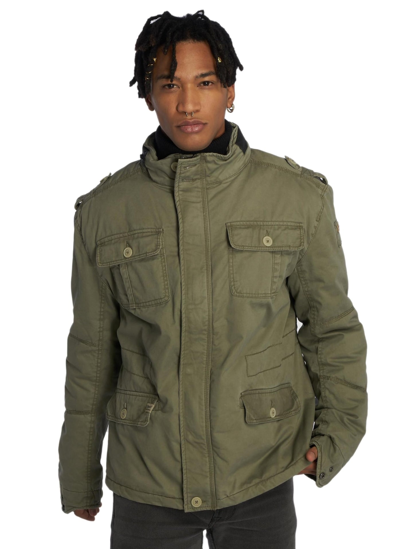 Brandit Britannia Winter Jacket Olive – Men’s Military Field Coat