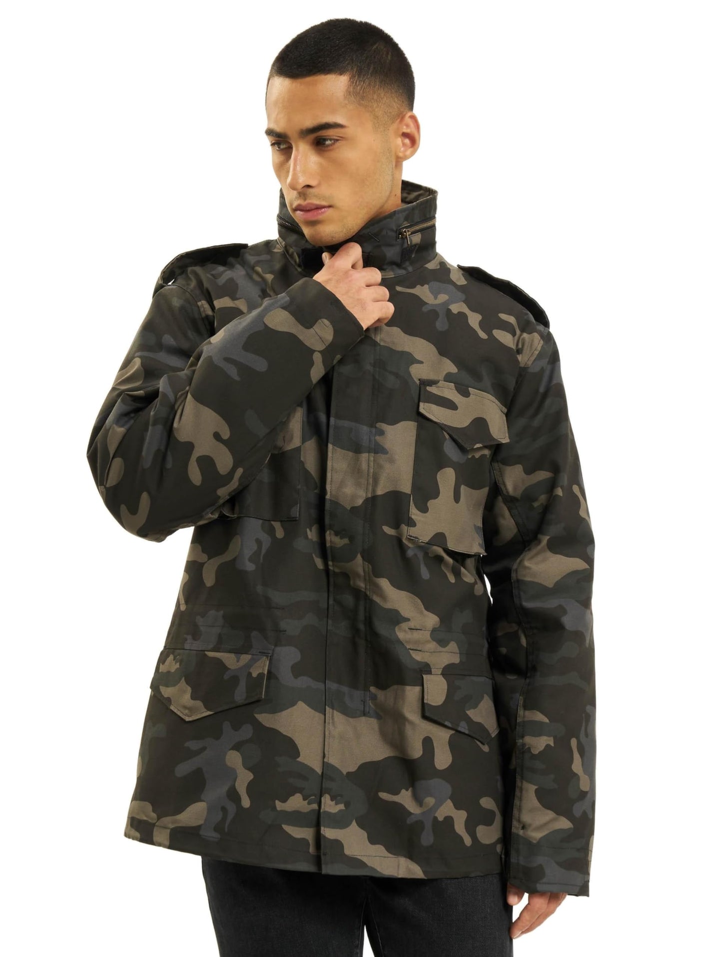 Brandit Men’s M-65 Classic Field Jacket – Military Outdoor Coat with Liner & Hood
