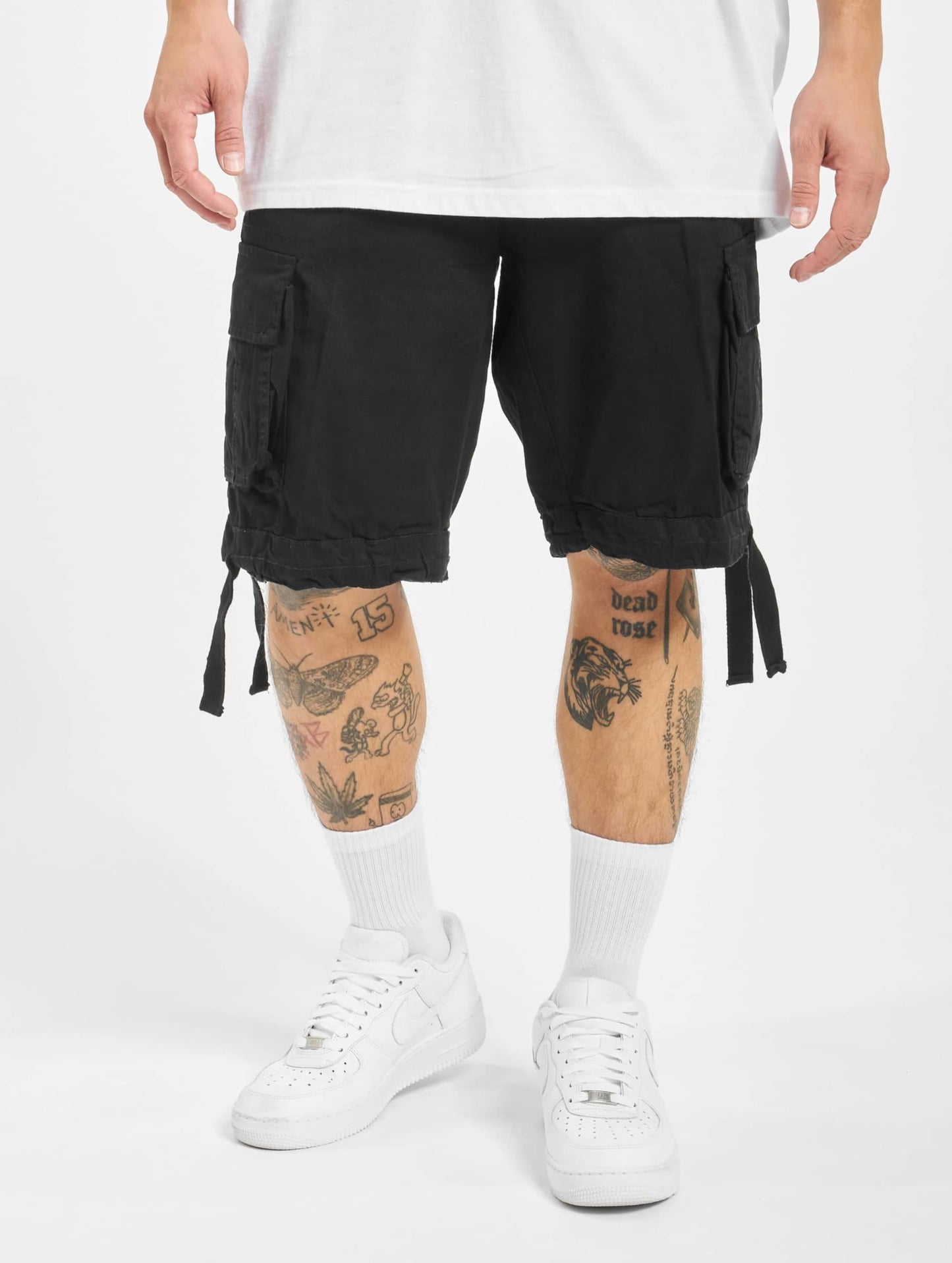 Brandit Men’s Urban Legend Shorts Black – Vintage Military Cargo Shorts S