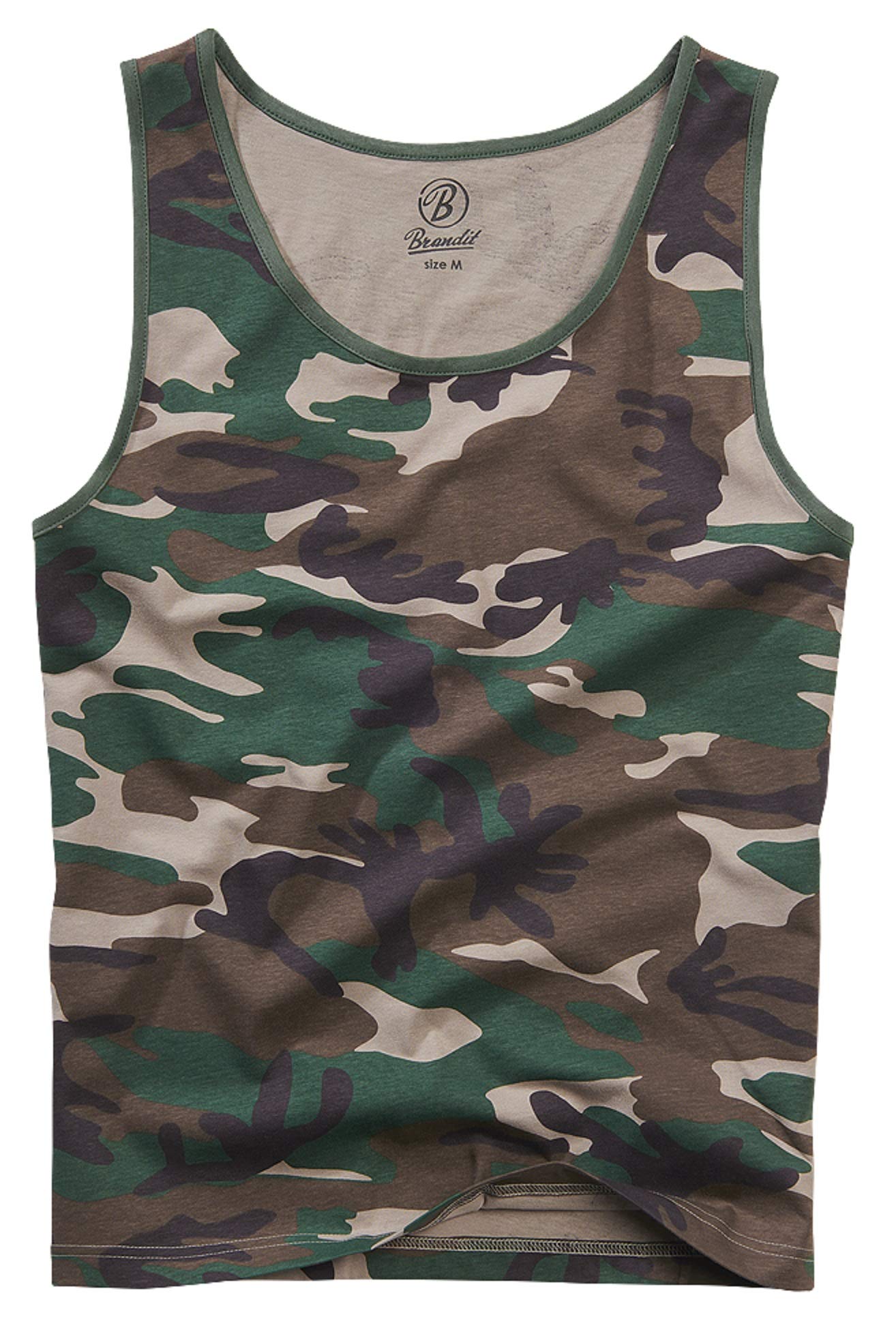 Brandit Men’s Woodland Camo Cotton Tank Top XXL | Casual & Training Wear