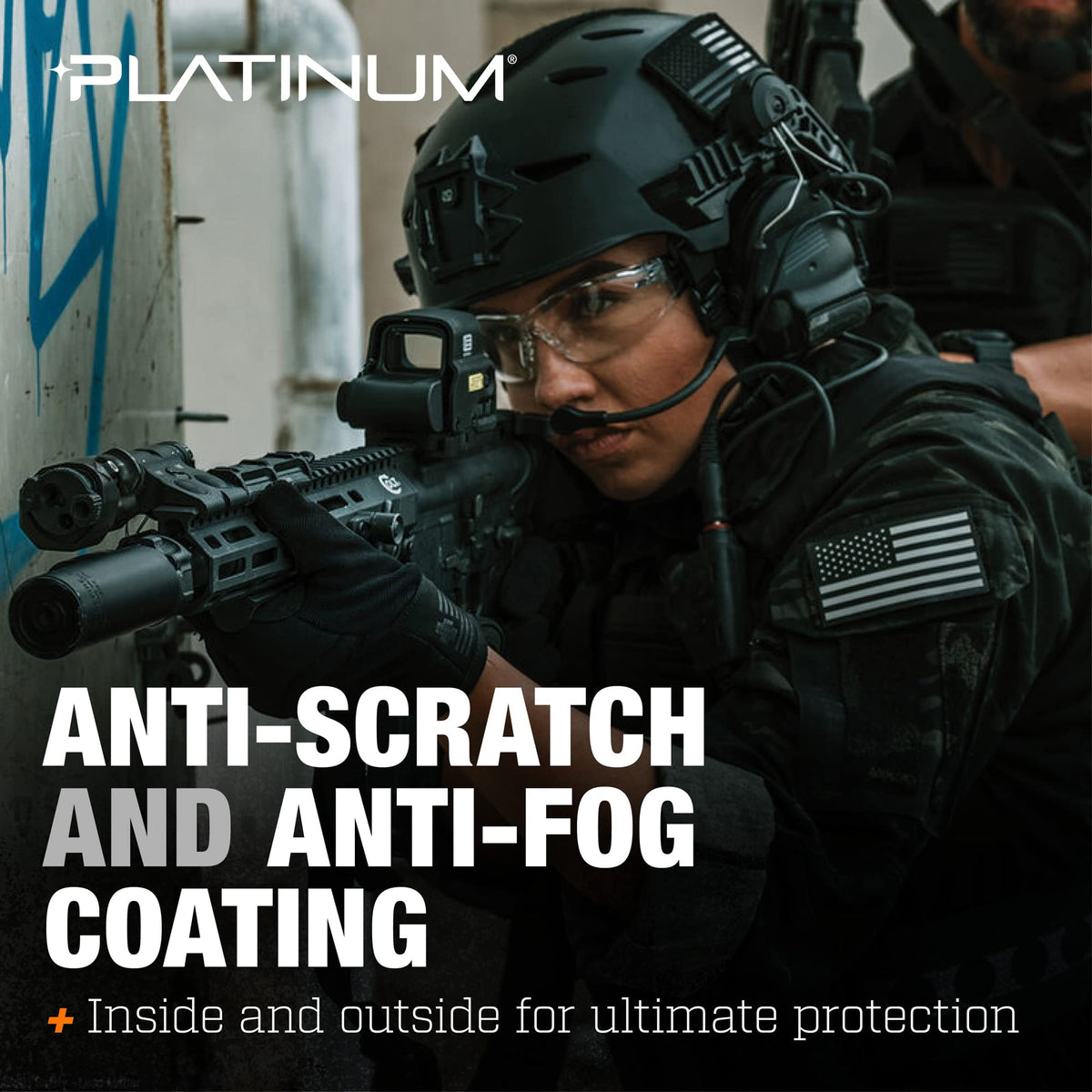 Mil-Tec Clear Safety Goggles Bollé Bssi Rush+ Black