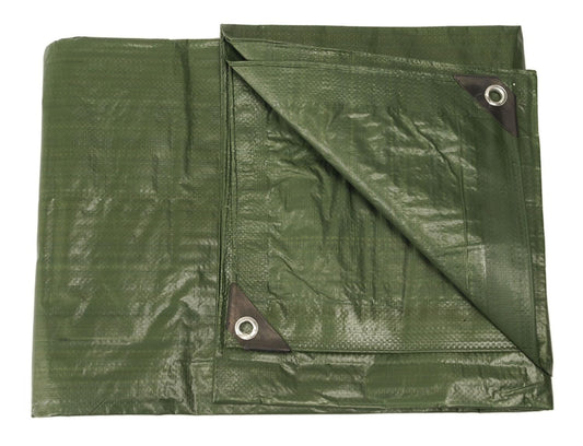 Mil-Tec Tarpaulin Waterproof Ground Sheet Drab Green – Heavy-Duty Camping Tarp