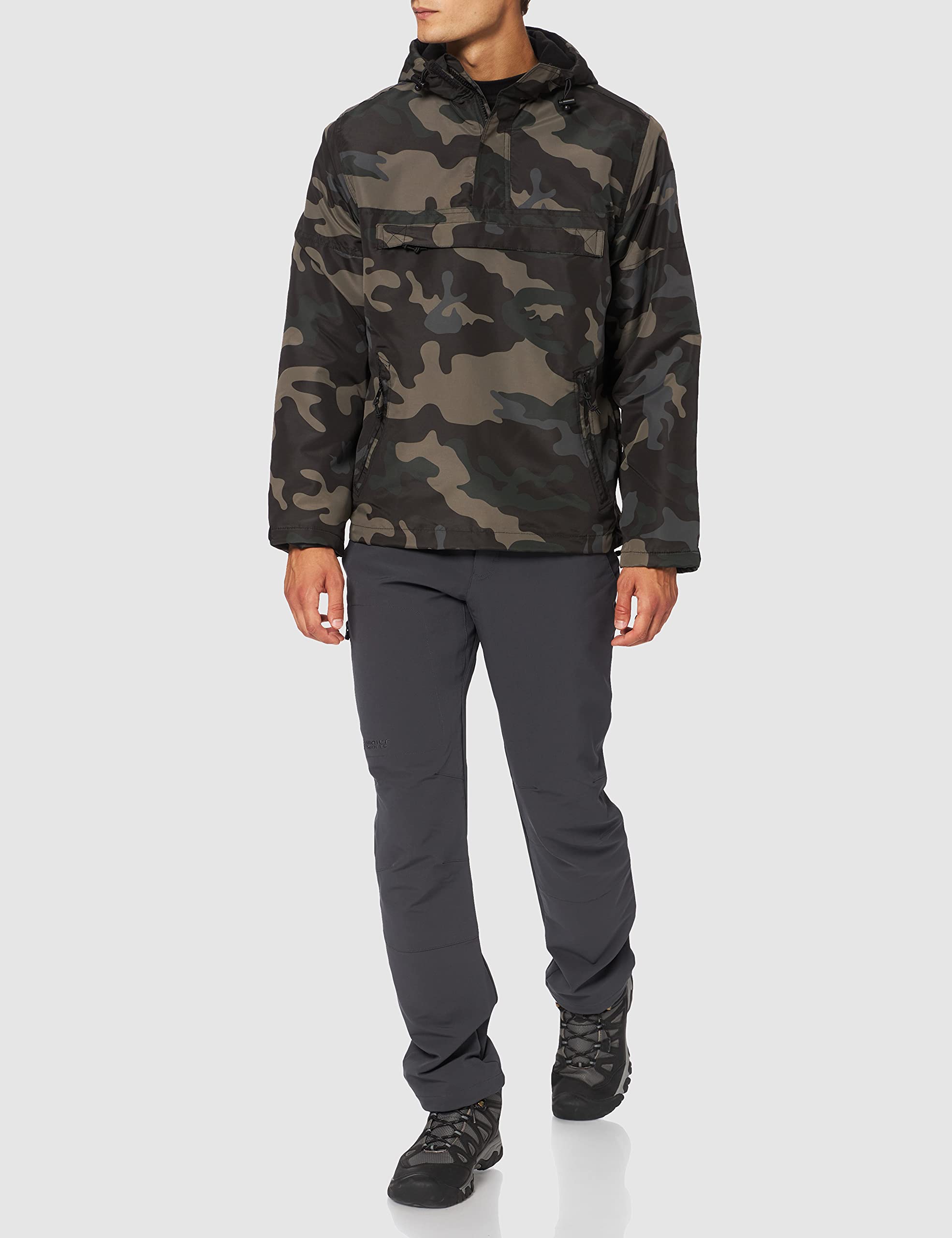 Brandit Men’s Windbreaker Jacket – Fleece-Lined Outdoor Coat