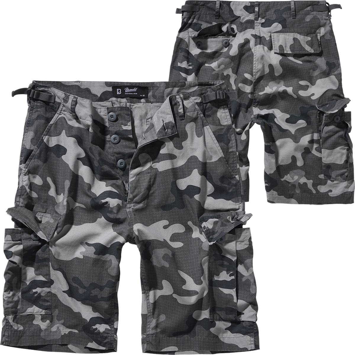 Brandit Men’s BDU Shorts Woodland – Vintage Military Cargo Shorts