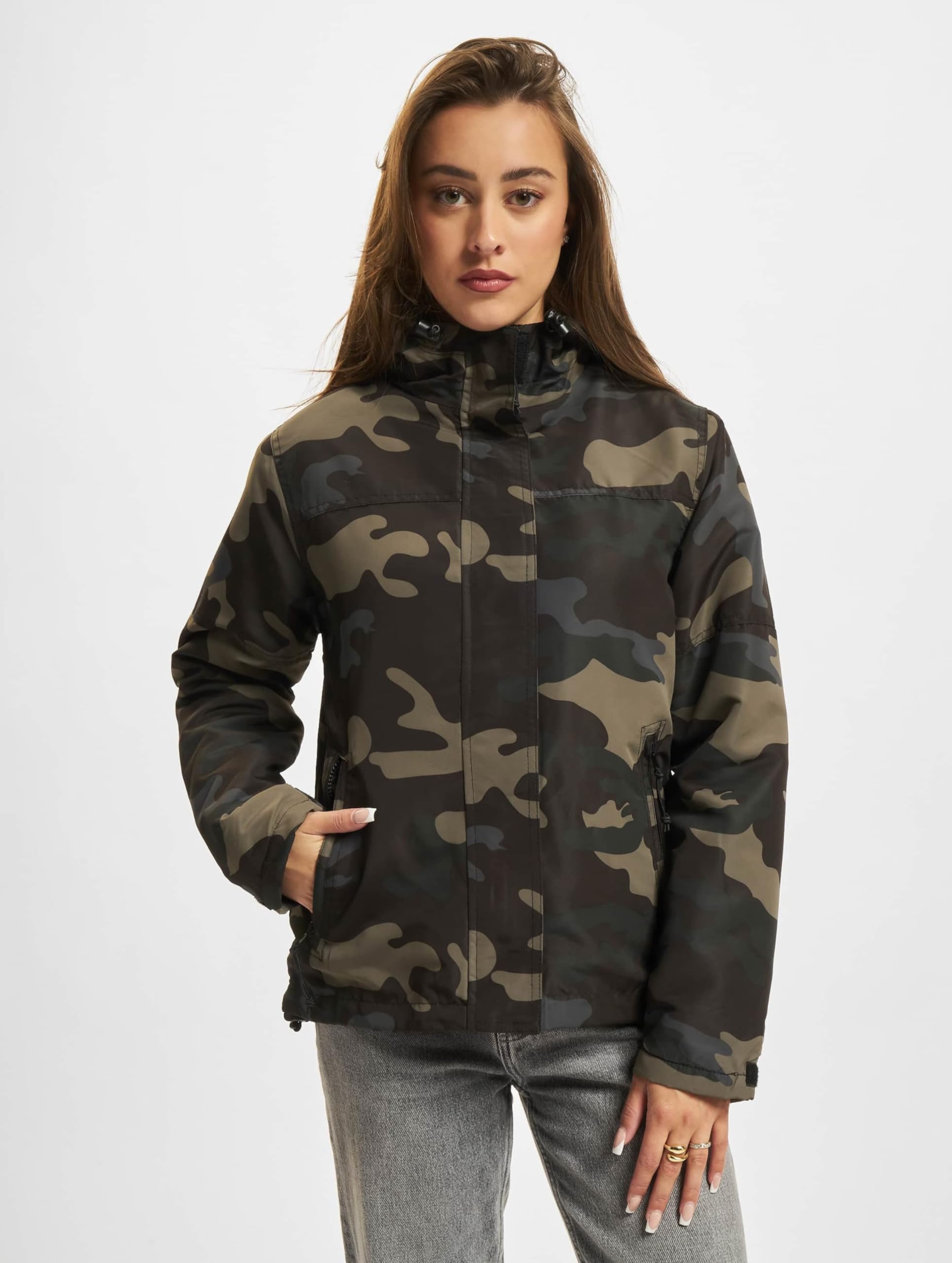 Brandit Women’s Windbreaker Dark Camo 4XL – Lightweight Camo Jacket