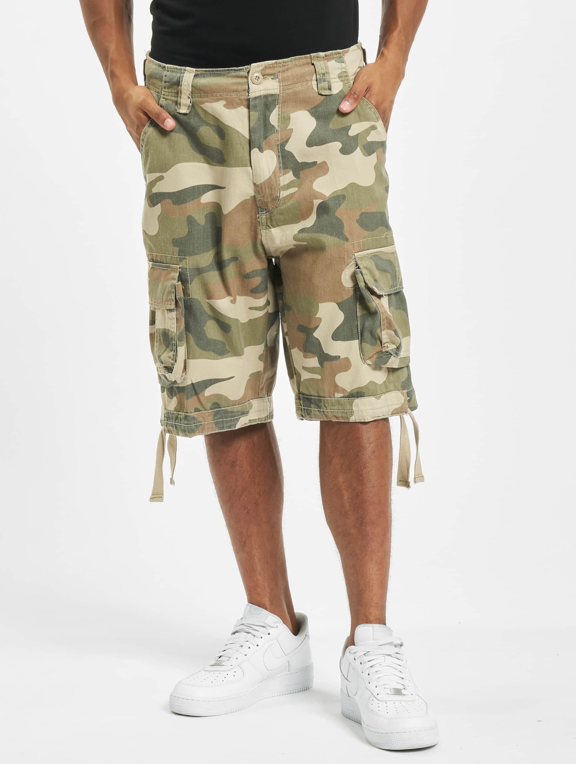Brandit Men’s Urban Legend Shorts Light Woodland – Vintage Military Cargo Shorts M