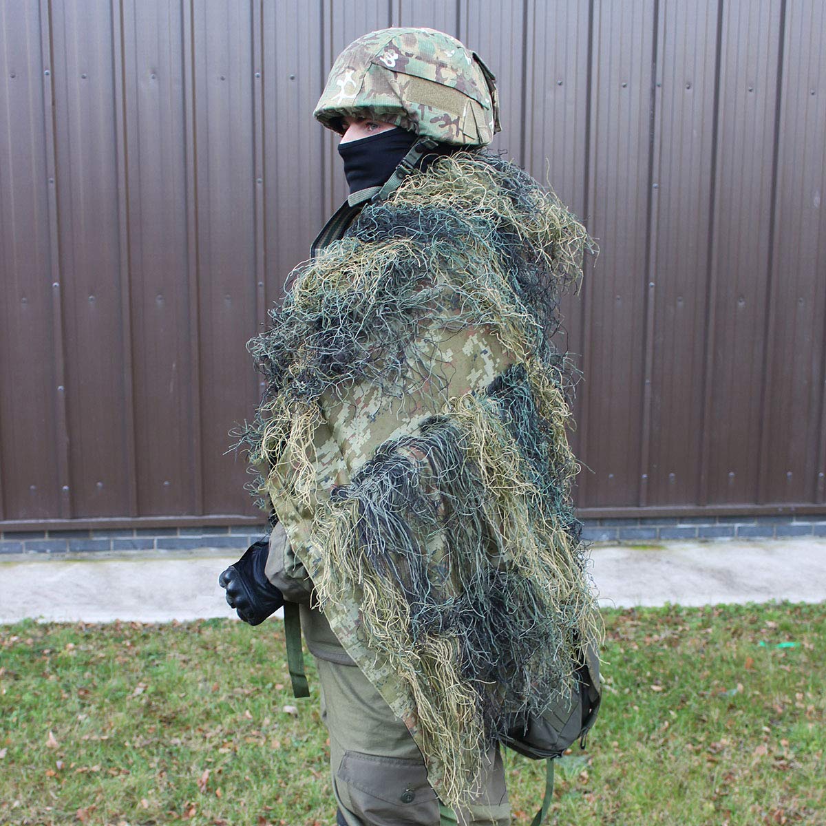 Mil-Tec Ghillie Cover Anti Fire Pro 140x100 Cm Woodland