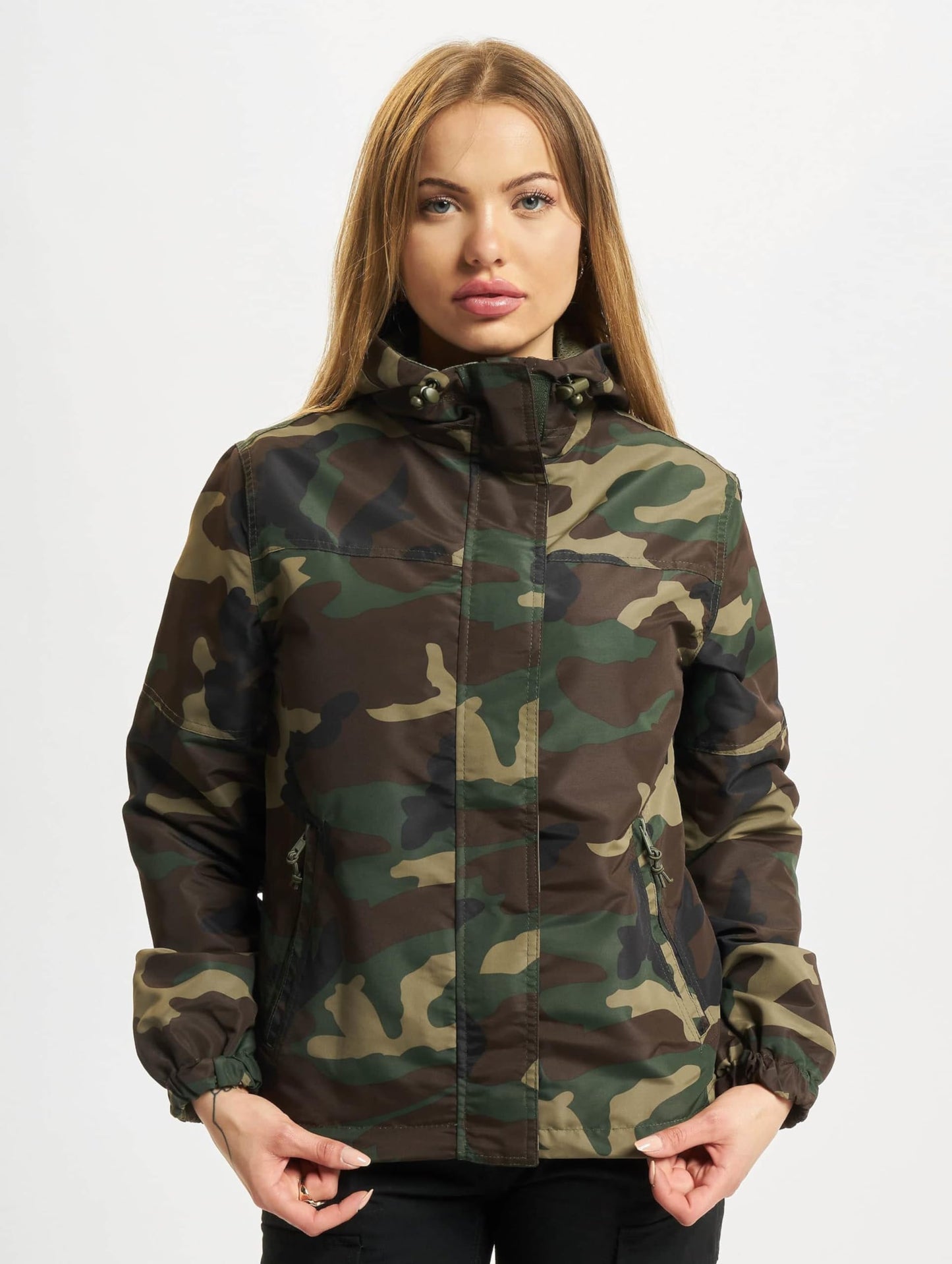 Brandit Ladies Summer Windbreaker – Woodland Camo, Size S, Lightweight Jacket