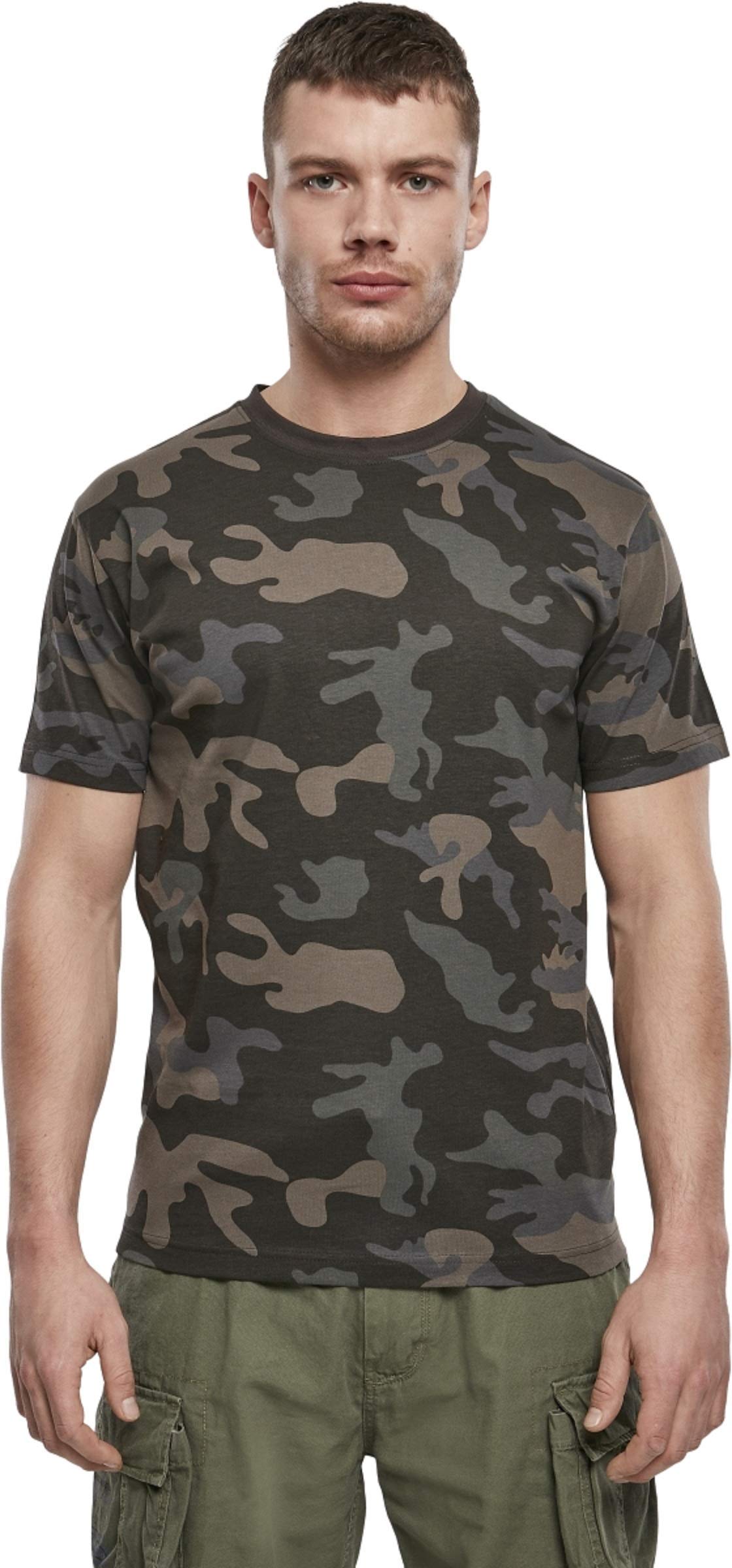 Brandit Men’s Dark Camo Cotton T-Shirt L | Casual, Training & Outdoor Wear