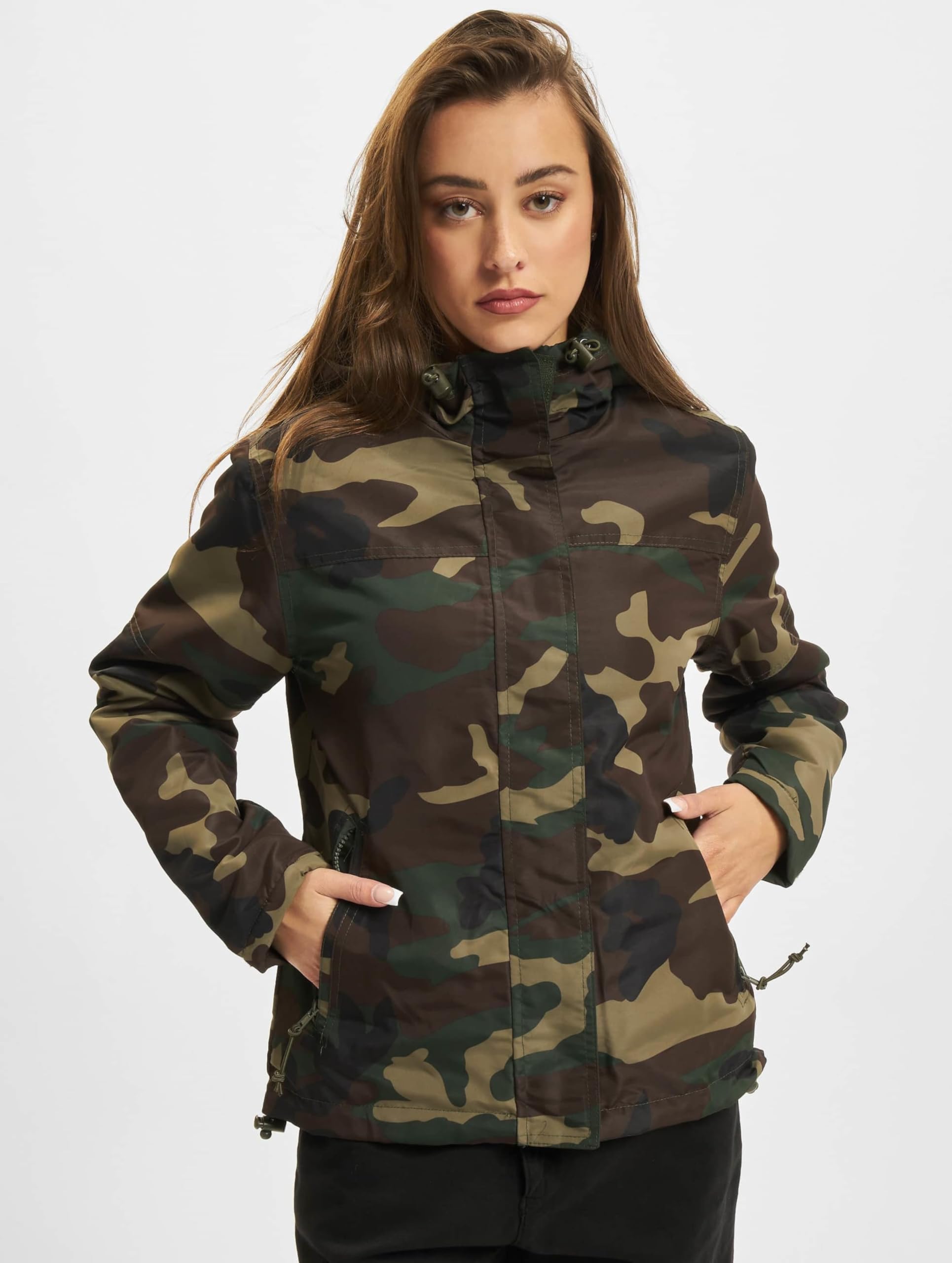 Brandit Women’s Windbreaker Woodland 5XL – Outdoor Camo Jacket