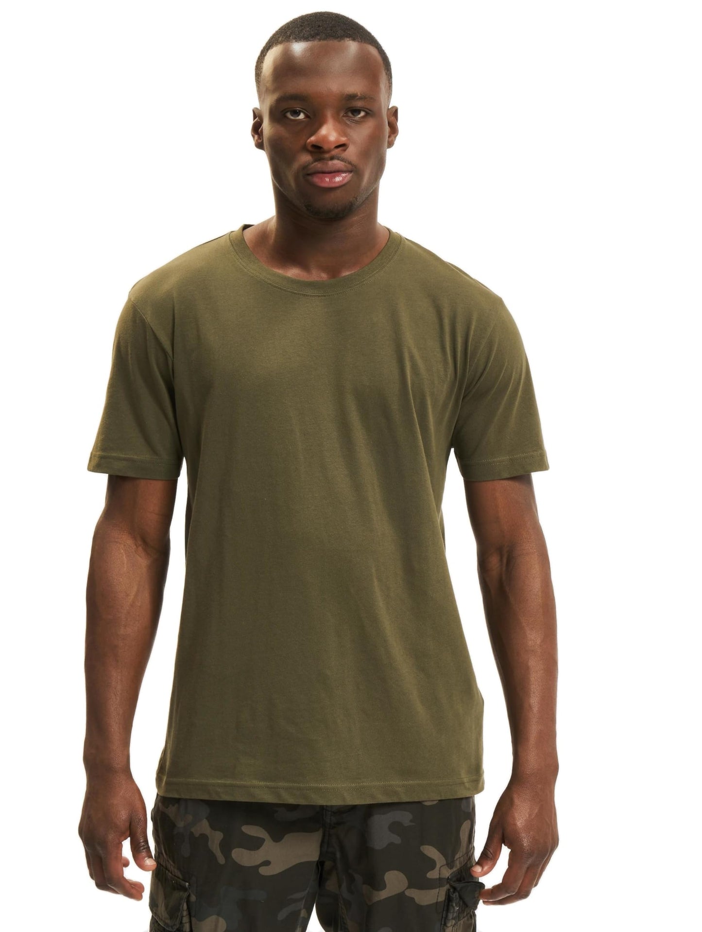 Brandit Men’s T-Shirt – Olive Cotton Crew Neck Casual Short Sleeve Top, Size 6XL