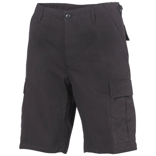 MFH Men's US BDU Bermuda Shorts Ripstop Black Size S
