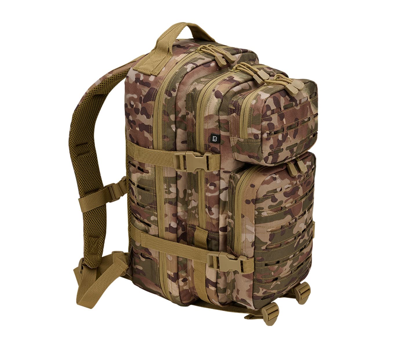 Brandit US Cooper Lasercut Backpack – Medium, Tactical Camo, Unisex Rucksack