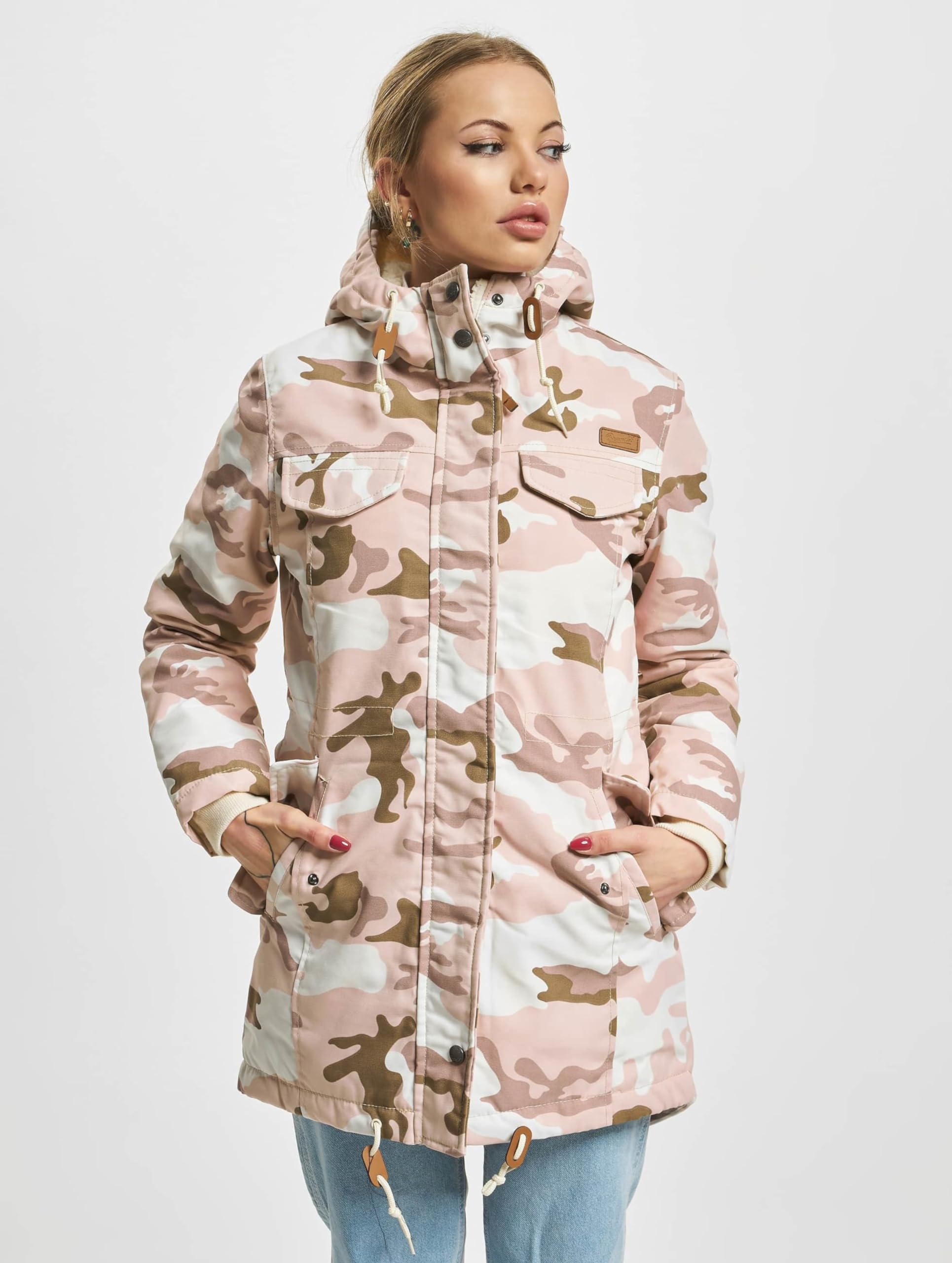 Brandit Women Parka Marsh Lake Candy Camo S – Ladies Winter Jacket