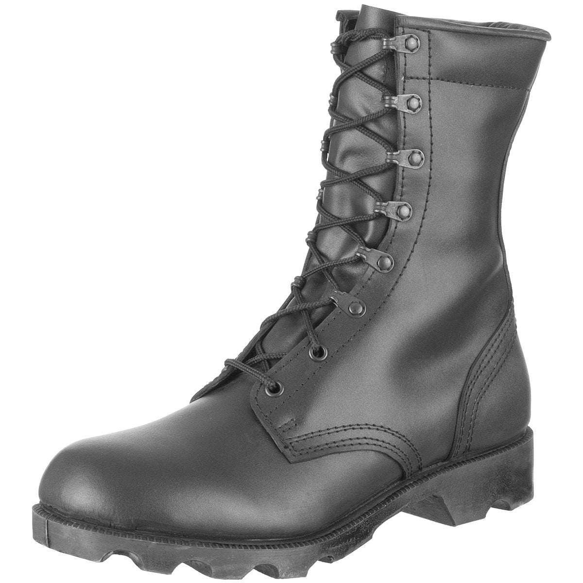 CamoOutdoor Army Speed Lace Black Leather Combat Cadet Military Mens Hi-Leg Boots Size 6