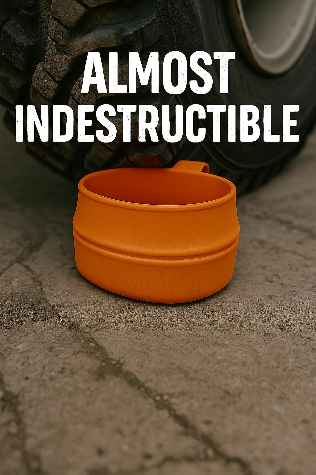 Wildo Orange Fold-A-Cup Green Collapsible Cup 200 mL