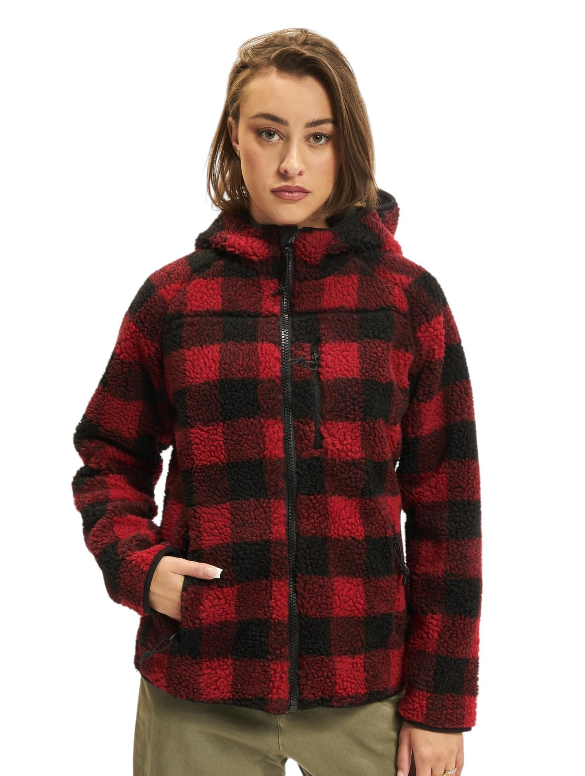 Brandit Women Teddyfleece Jacket Hooded Woodland