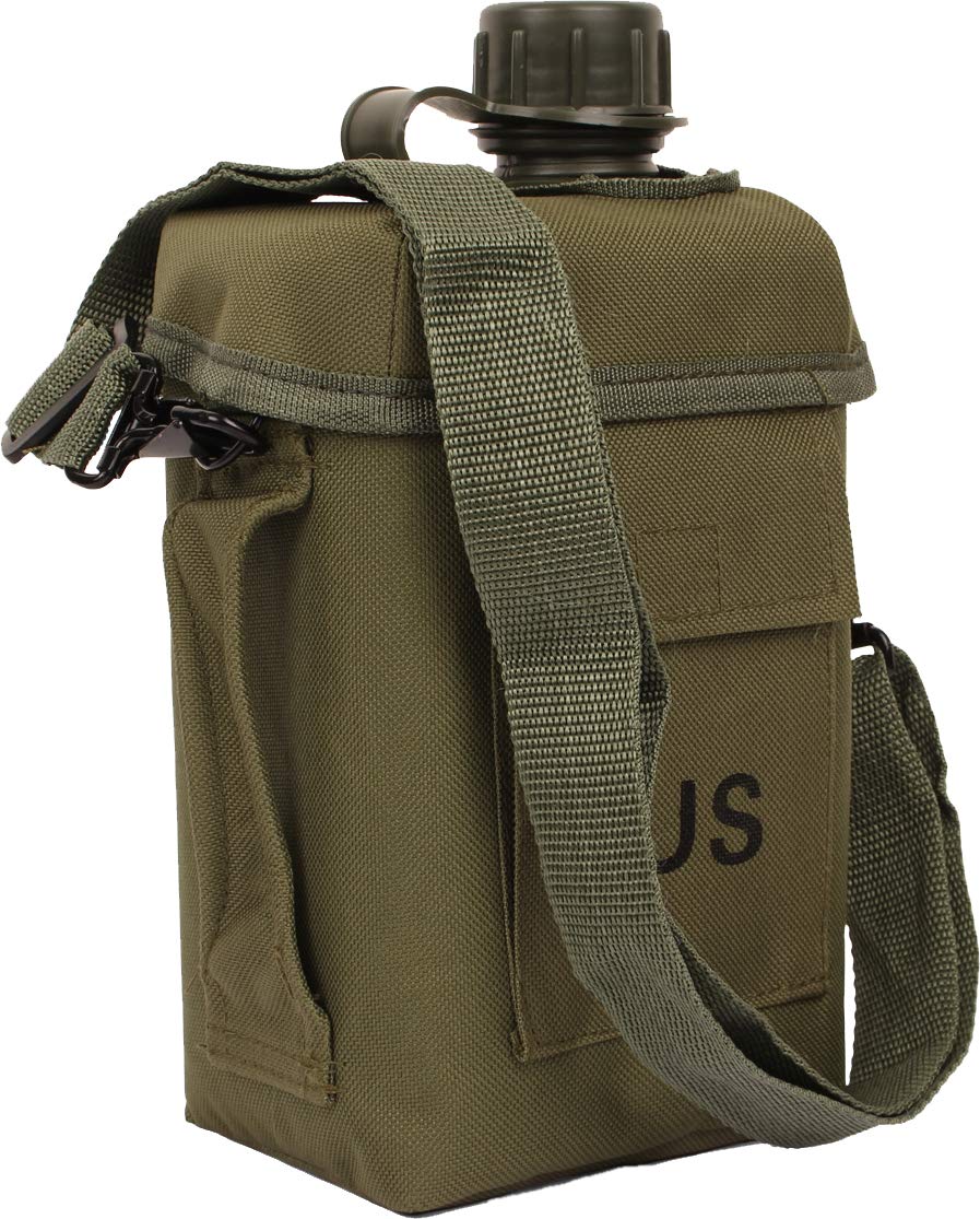 Mil-Tec Patrol Canteen 2L.with Cover A.strap Olive