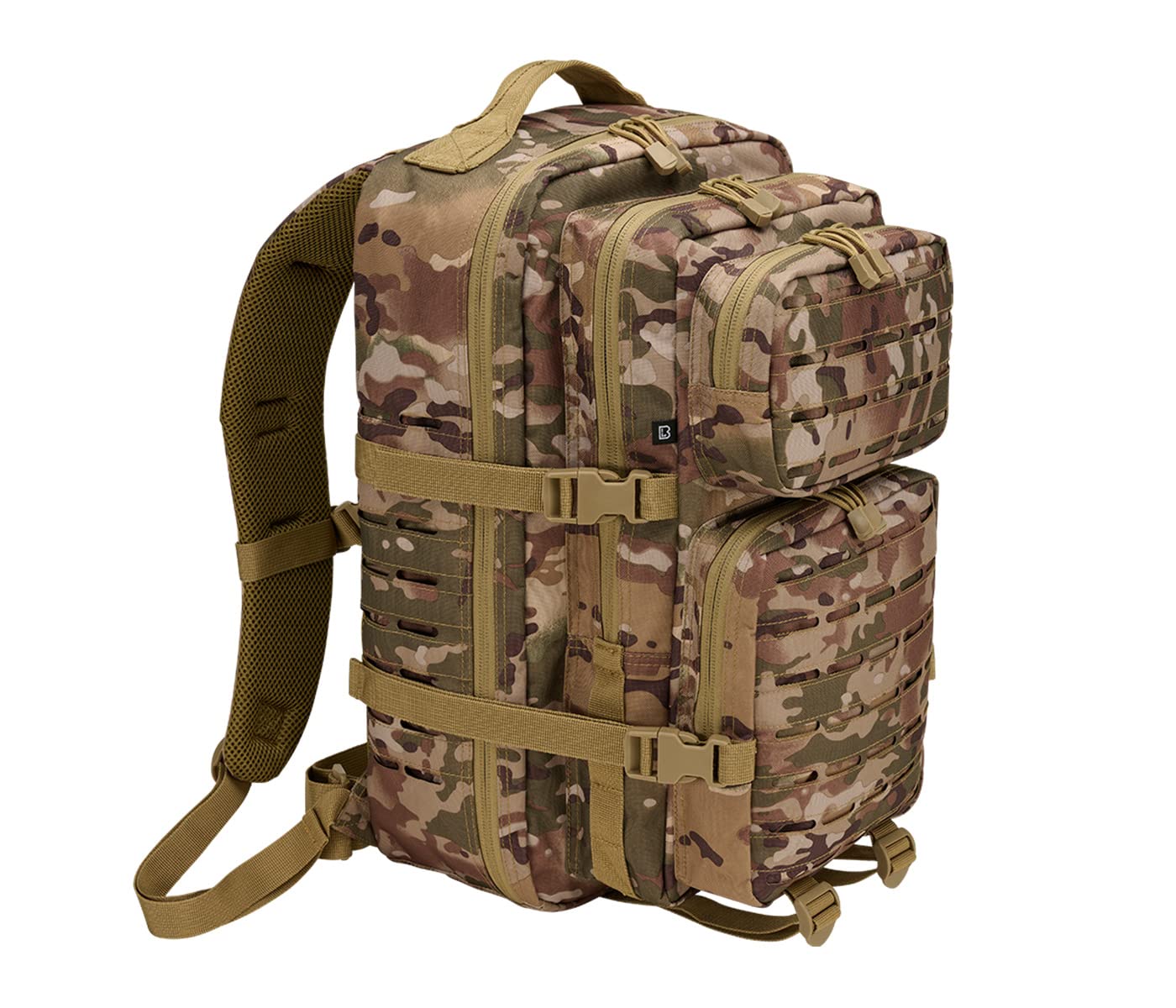 Brandit US Cooper Lasercut Backpack – Large, Tactical Camo, Unisex Rucksack