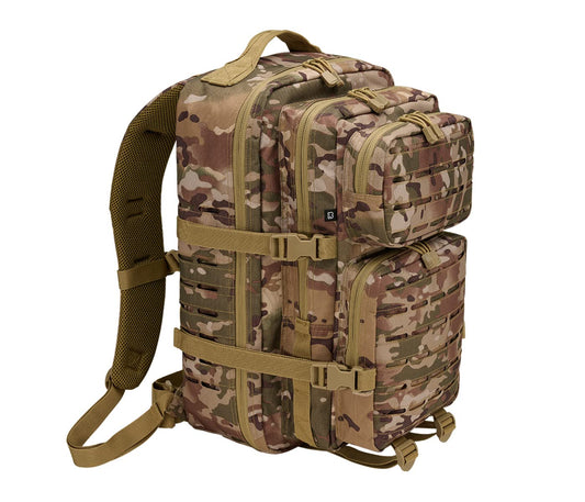 Brandit US Cooper Lasercut Backpack – Large, Tactical Camo, Unisex Rucksack