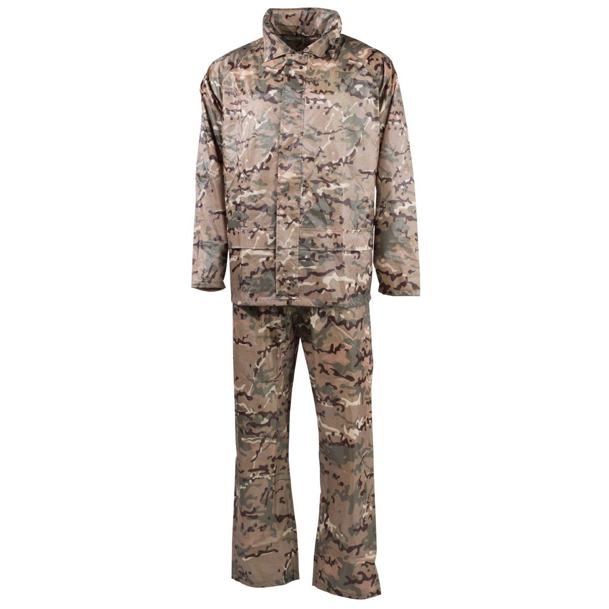 MFH Men’s 2-Piece Rain Suit – Operation Camo Waterproof Jacket & Pants